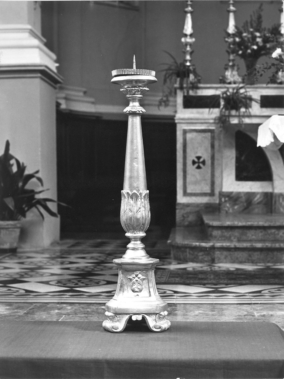 candeliere d'altare, serie - ambito piacentino (?) (sec. XIX)