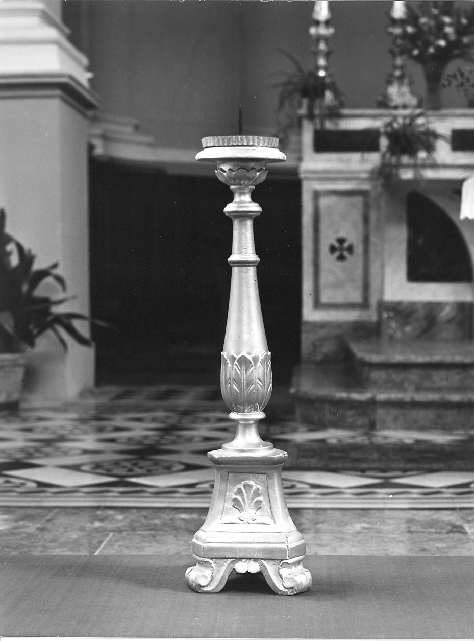 candeliere d'altare, serie - ambito emiliano (sec. XIX)