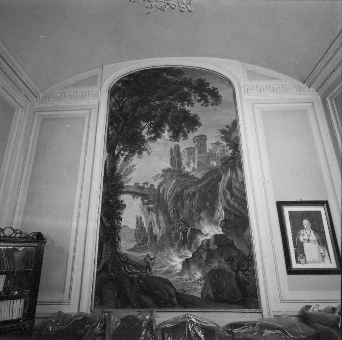 paesaggio roccioso (dipinto) - ambito emiliano (fine/inizio secc. XVIII/ XIX)