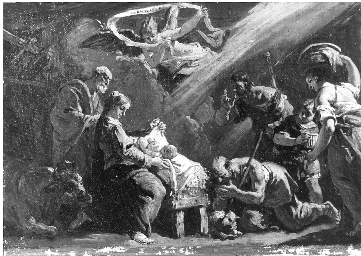 Adorazione dei pastori (dipinto) di Fontebasso Francesco (sec. XVIII)