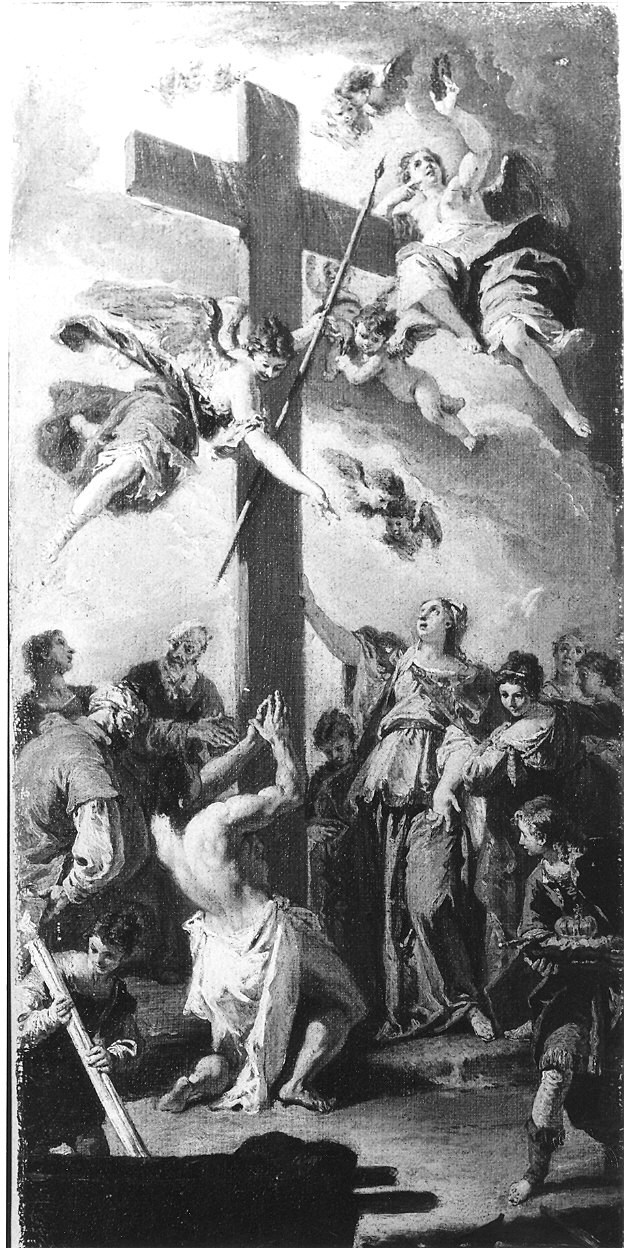 Ritrovamento della vera croce (dipinto, pendant) di Ricci Sebastiano (attribuito) (sec. XVIII)