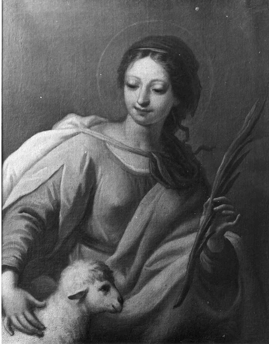 Sant'Agnese (dipinto, pendant) di Bonesi Giovan Girolamo (attribuito) (primo quarto sec. XVIII)