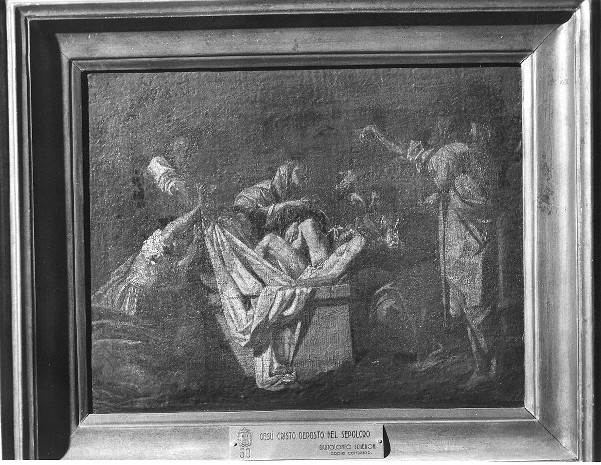 Deposizione di Cristo nel sepolcro (dipinto) - ambito parmense (fine/inizio secc. XVII/ XVIII)