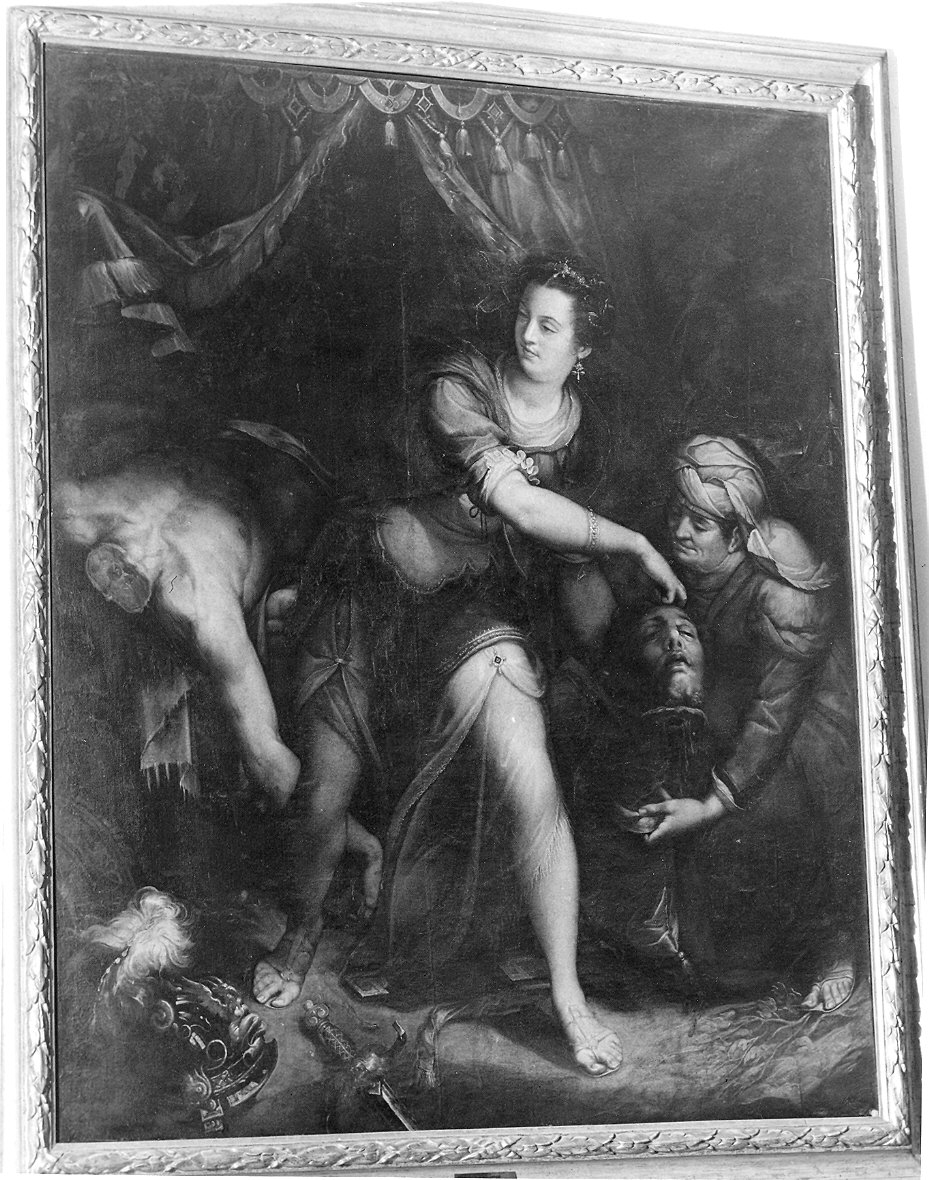 Giuditta e la sua ancella mettono la testa di Oloferne in un sacco (dipinto) di Calvaert Denys (fine sec. XVI)