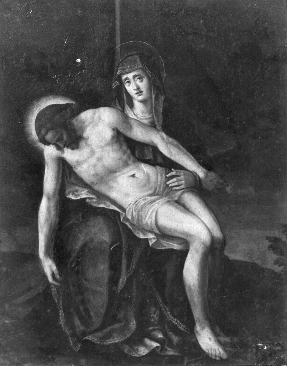 Pietà (dipinto) di Anguissola Sofonisba (bottega) (fine sec. XVI)
