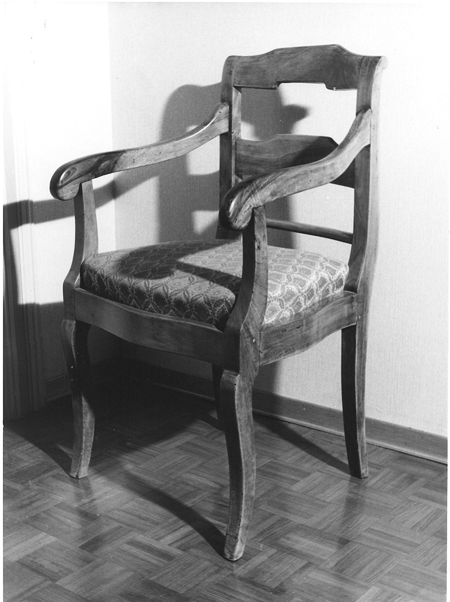 poltroncina, coppia - ambito parmense (prima metà sec. XIX)