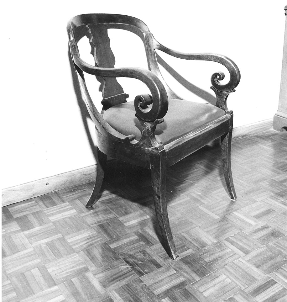 poltrona - ambito parmense (prima metà sec. XIX)