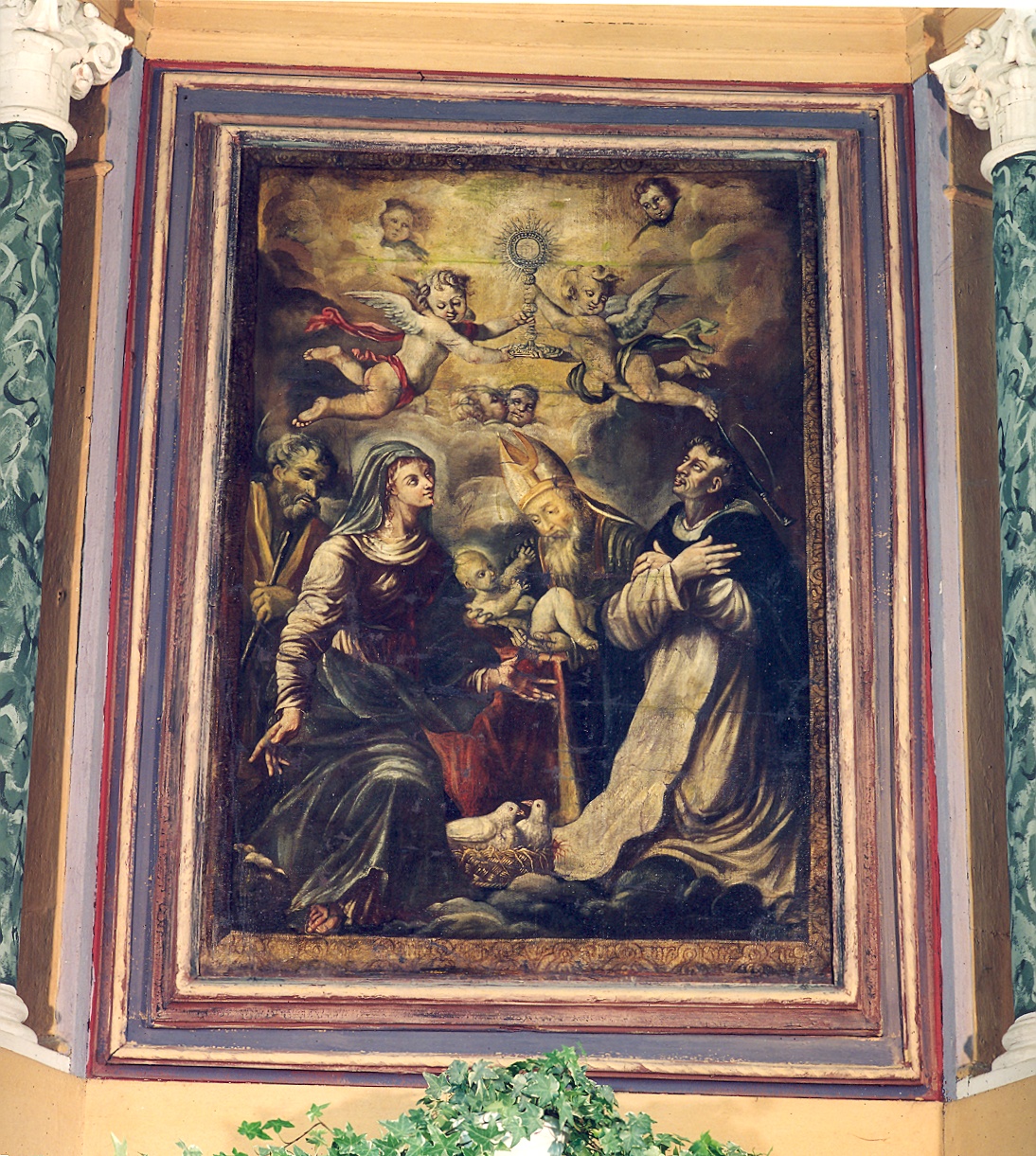 presentazione di Gesù al tempio con San Pietro Martire, circoncisione e SS. Sacramento (dipinto) - ambito emiliano (seconda metà sec. XVII)