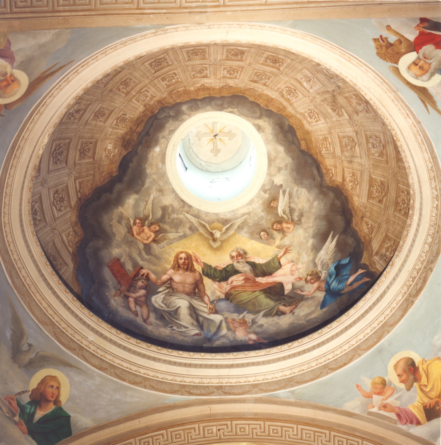 Trinità (decorazione pittorica, complesso decorativo) di Tagliaferri Agostino (secc. XIX/ XX)