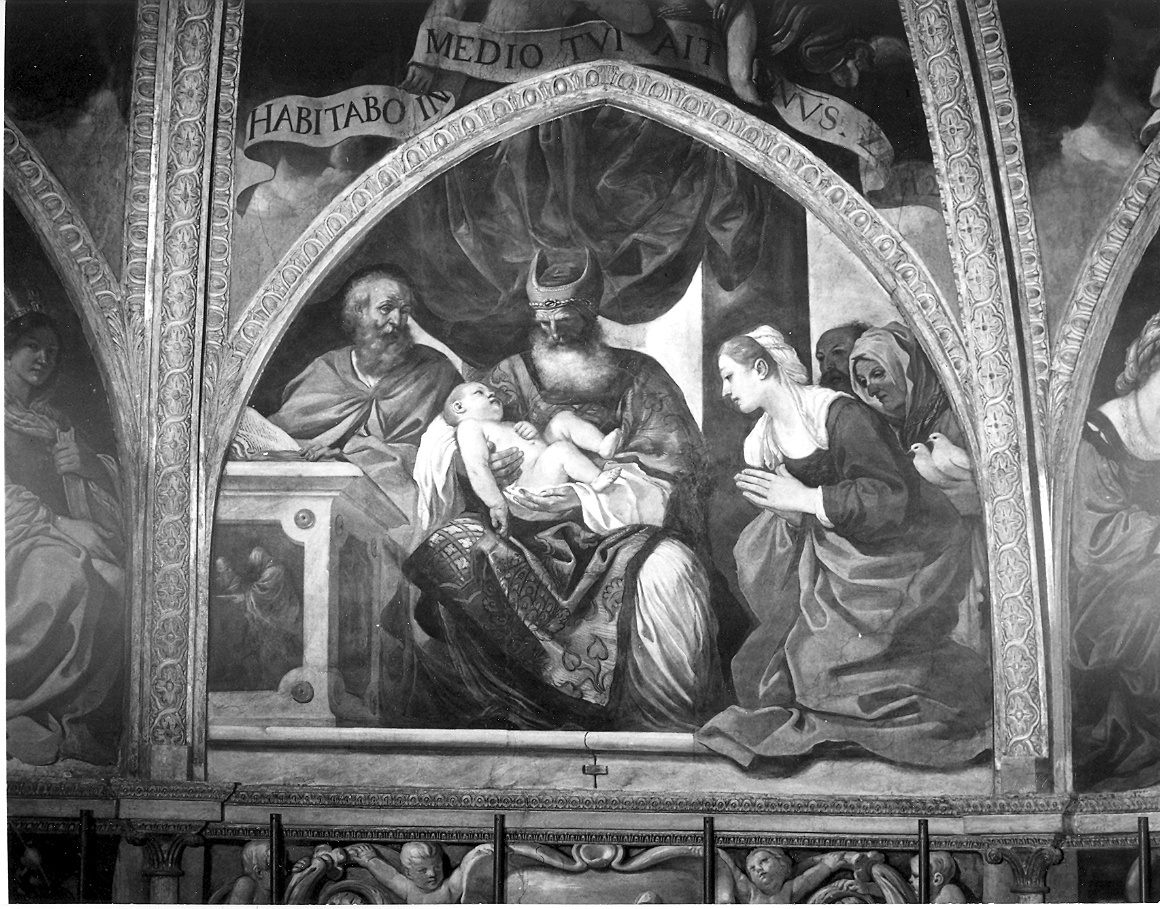presentazione di Gesù al tempio (decorazione pittorica, complesso decorativo) di Barbieri Giovanni Francesco detto Guercino (sec. XVII)