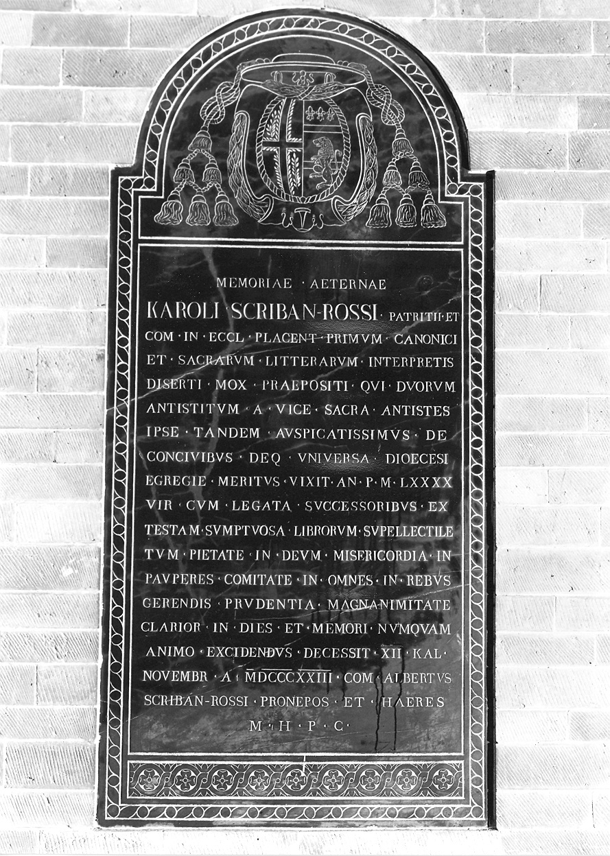 lapide tombale - ambito piacentino (sec. XIX)