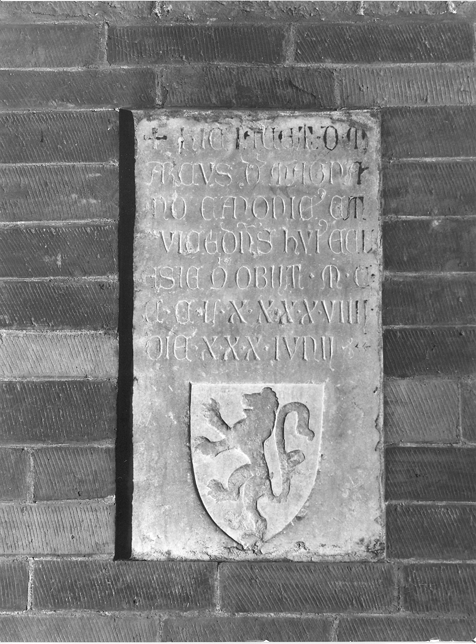 lapide tombale - ambito piacentino (sec. XIV)