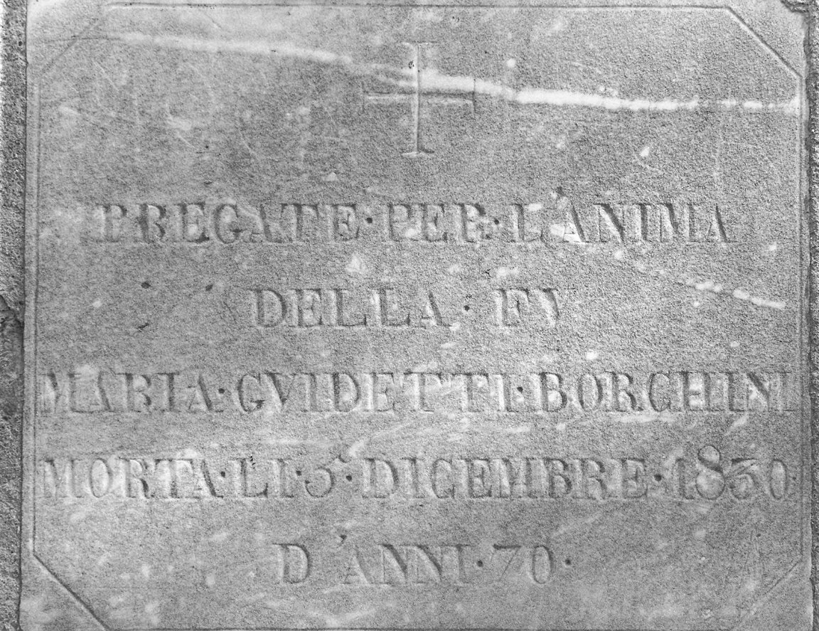 lapide commemorativa - ambito parmense (sec. XIX)