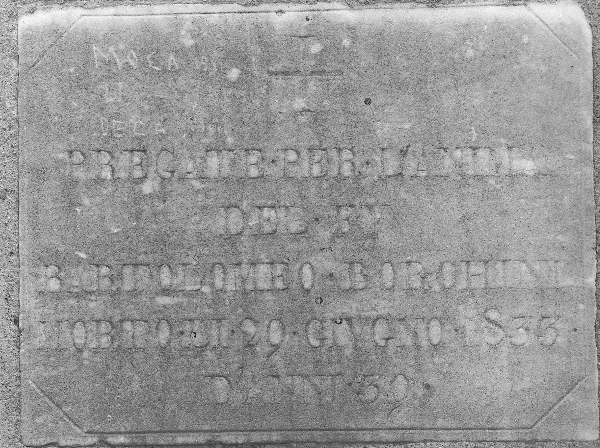 lapide commemorativa - ambito parmense (sec. XIX)