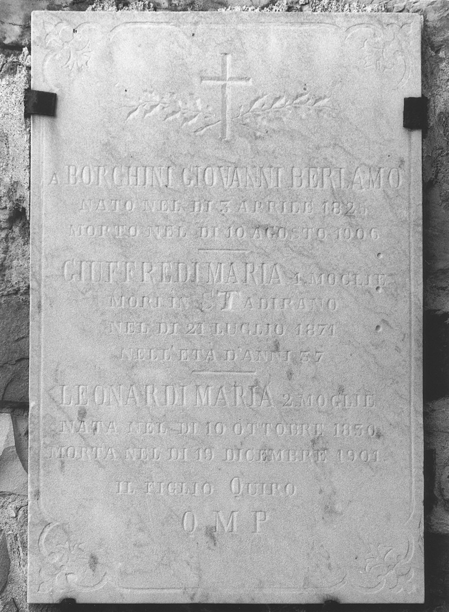 lapide commemorativa - ambito parmense (sec. XX)