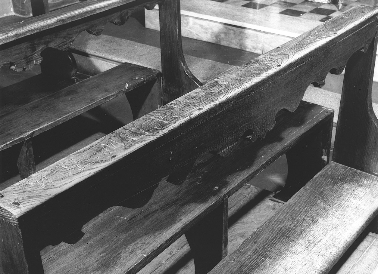 banco da chiesa - ambito parmense (seconda metà sec. XVIII)