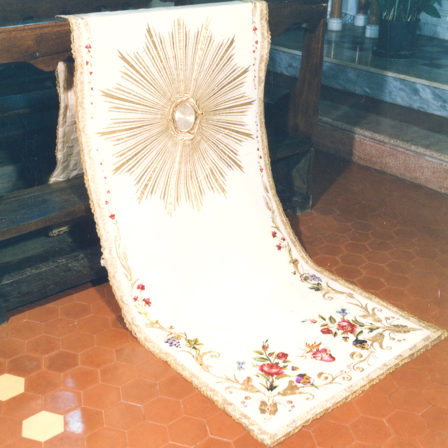 velo omerale - manifattura italiana (seconda metà sec. XIX)