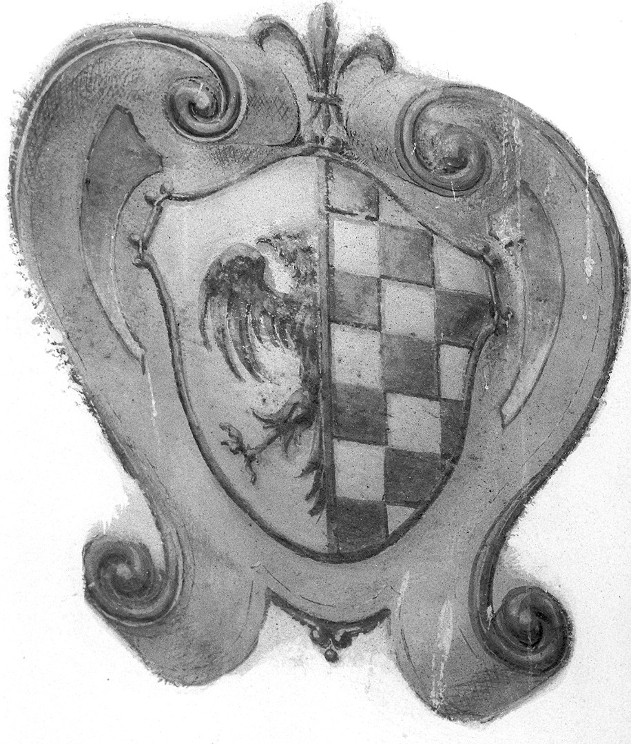 stemma gentilizio (dipinto) - ambito parmense (primo quarto sec. XVI)