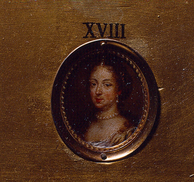 ritratto di Maria Casimira regina di Polonia (dipinto, elemento d'insieme) - ambito emiliano (seconda metà sec. XVII)