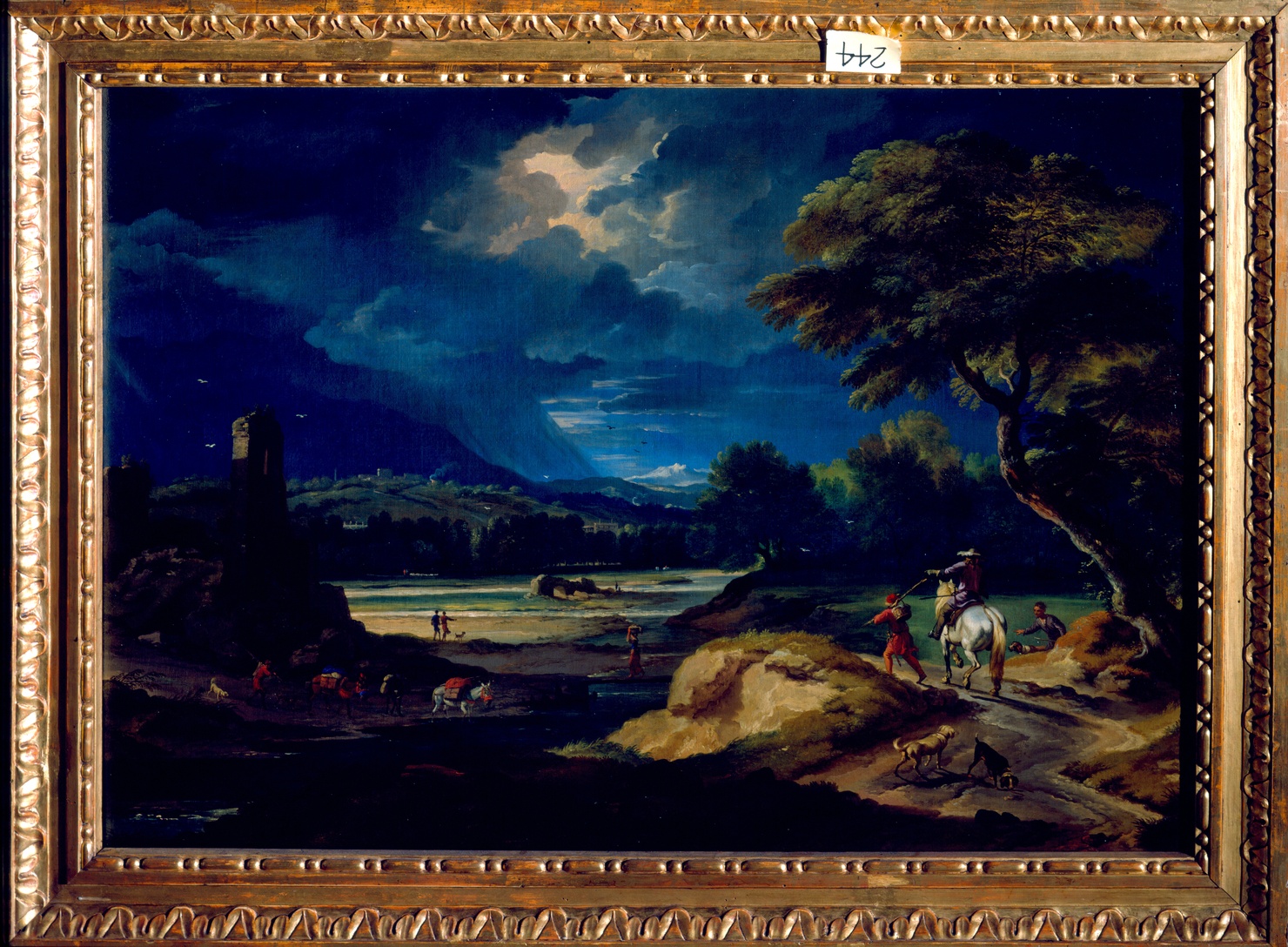 vallata nel temporale (dipinto, coppia) di Mulier Pieter il Giovane detto Cavalier Tempesta (sec. XVII)