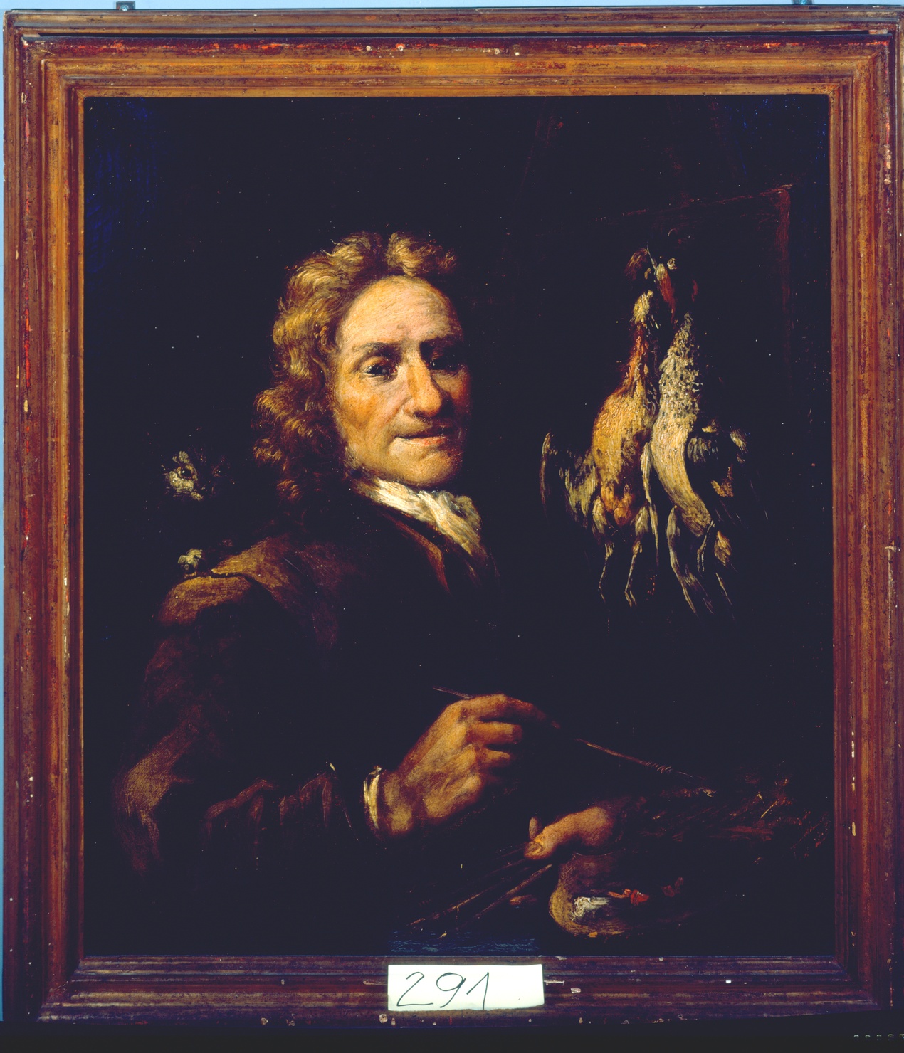 autoritratto con selvaggina (dipinto) di Boselli Felice (sec. XVIII)