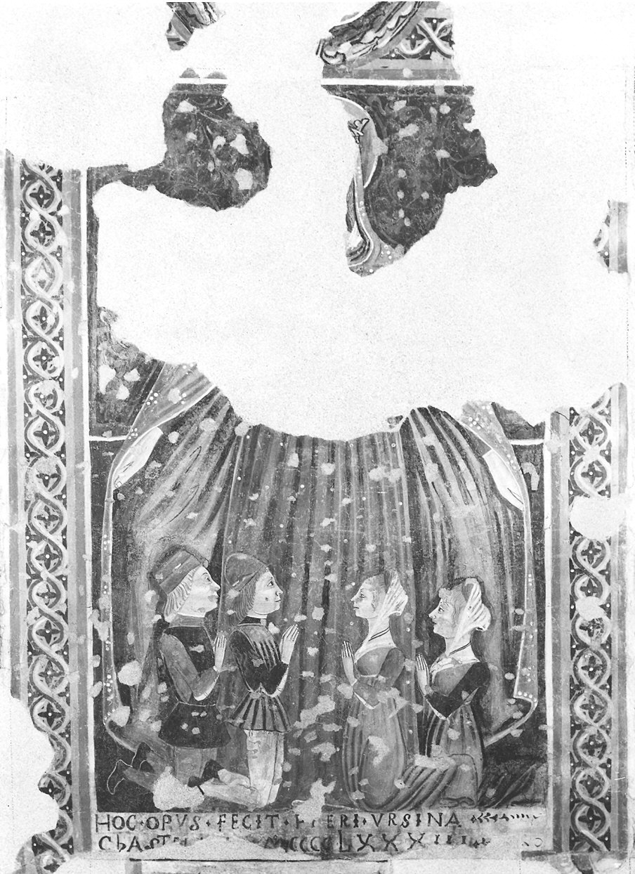 Madonna della Misericordia (decorazione pittorica) - ambito parmense (sec. XV)