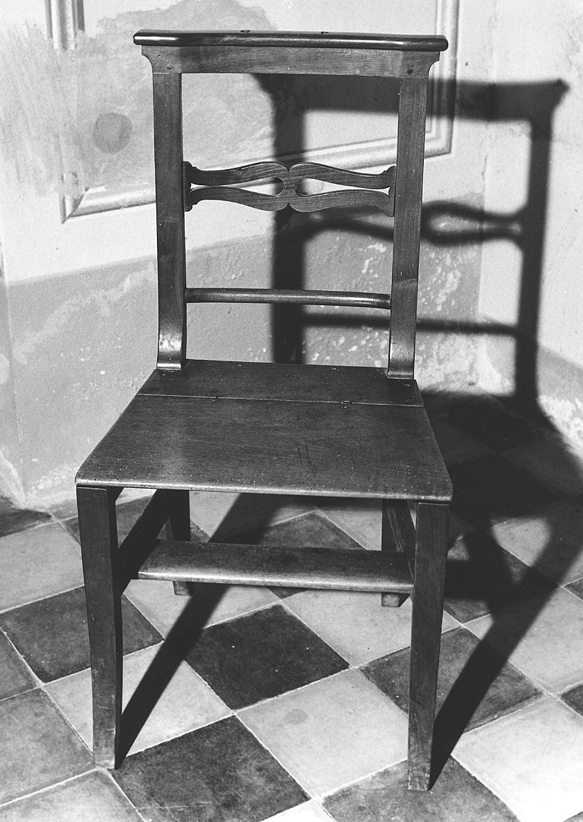 sedia con inginocchiatoio - ambito parmense (sec. XIX)