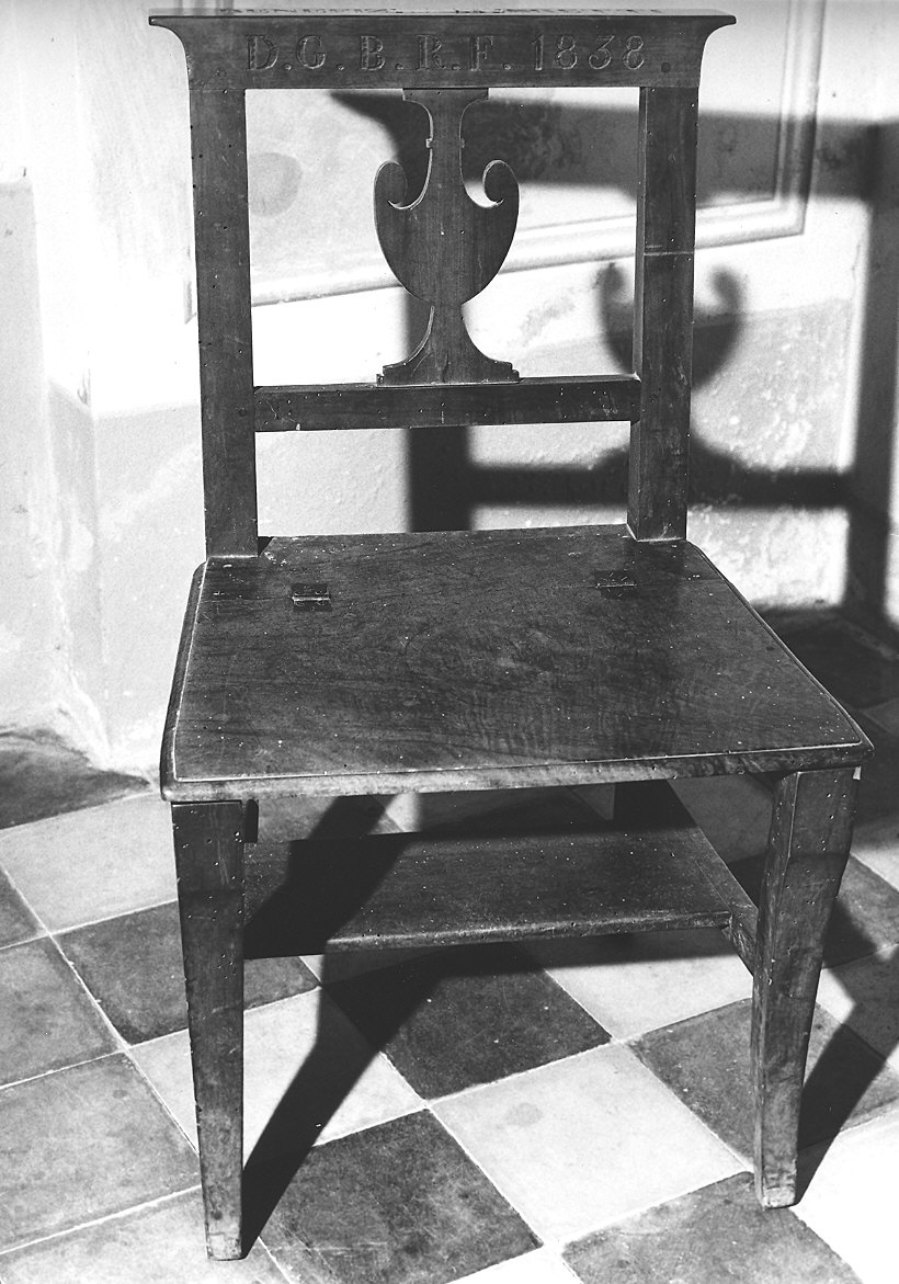 sedia con inginocchiatoio - ambito parmense (sec. XIX)