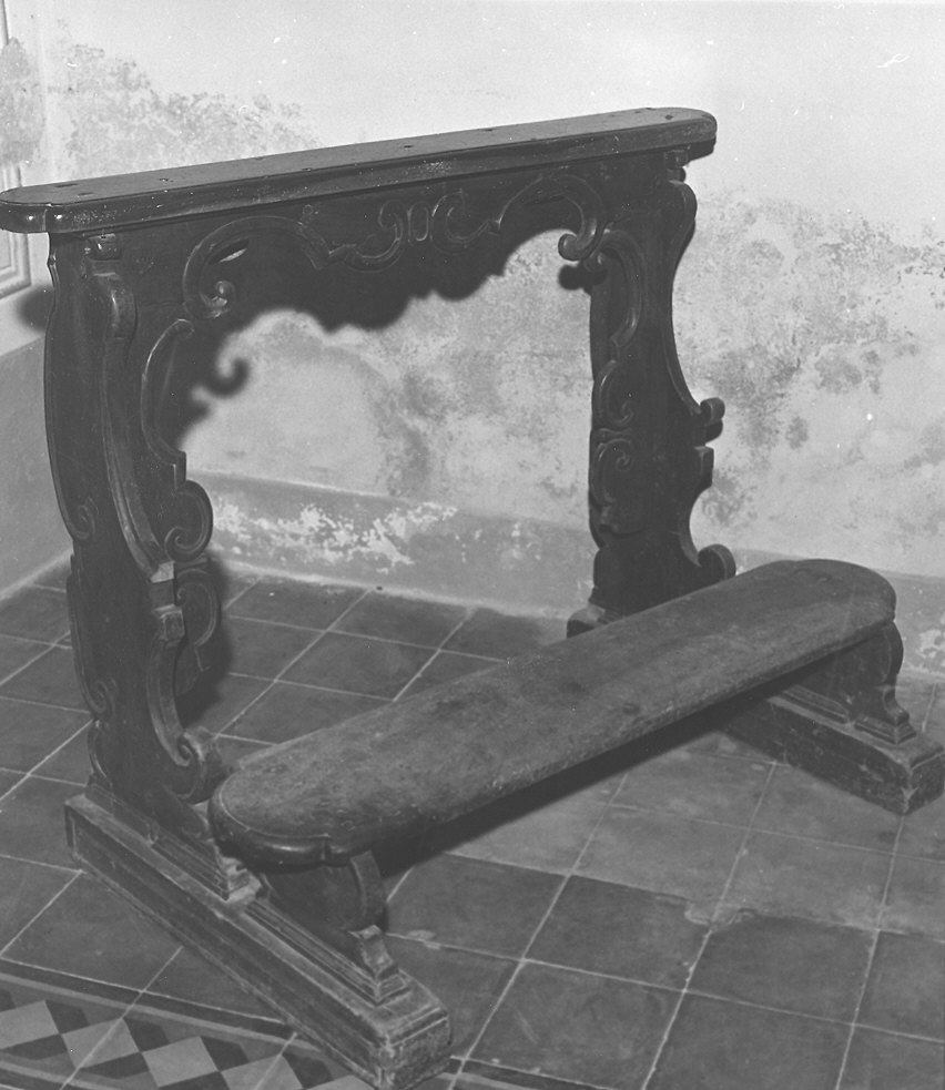 inginocchiatoio - ambito parmense (fine sec. XVII)