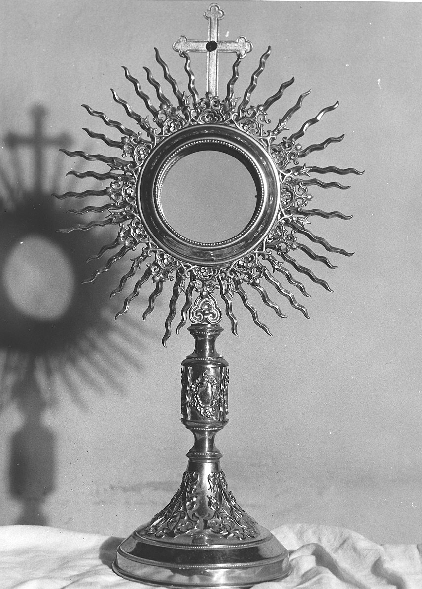 ostensorio - a raggiera - ambito parmense (sec. XIX)