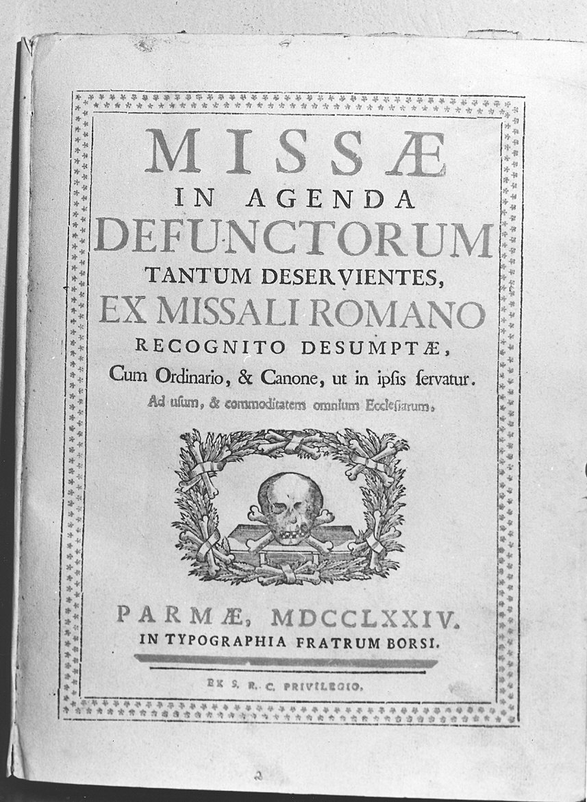 coperta di libro liturgico, elemento d'insieme - ambito parmense (sec. XVIII)