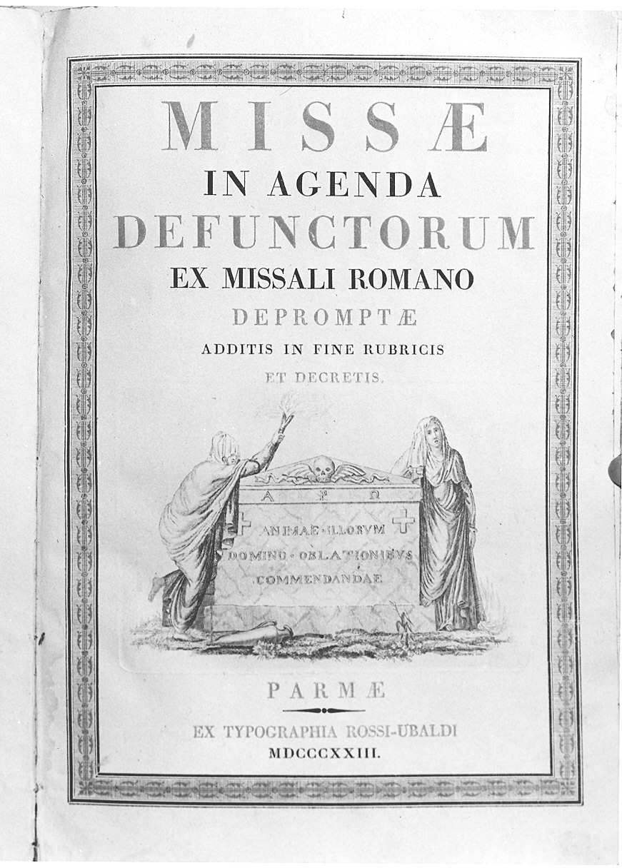 coperta di libro liturgico, elemento d'insieme - ambito parmense (sec. XIX)