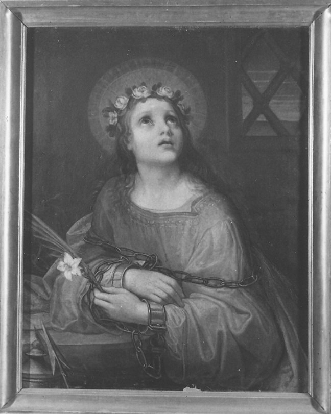 Sant'Agnese in carcere (dipinto) di Borghesi Giovan Battista (sec. XIX)