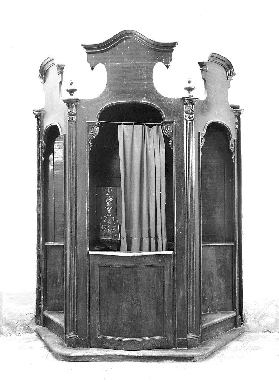 confessionale - ambito emiliano (seconda metà sec. XIX)