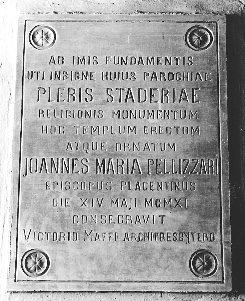 lapide - ambito piacentino (sec. XX)