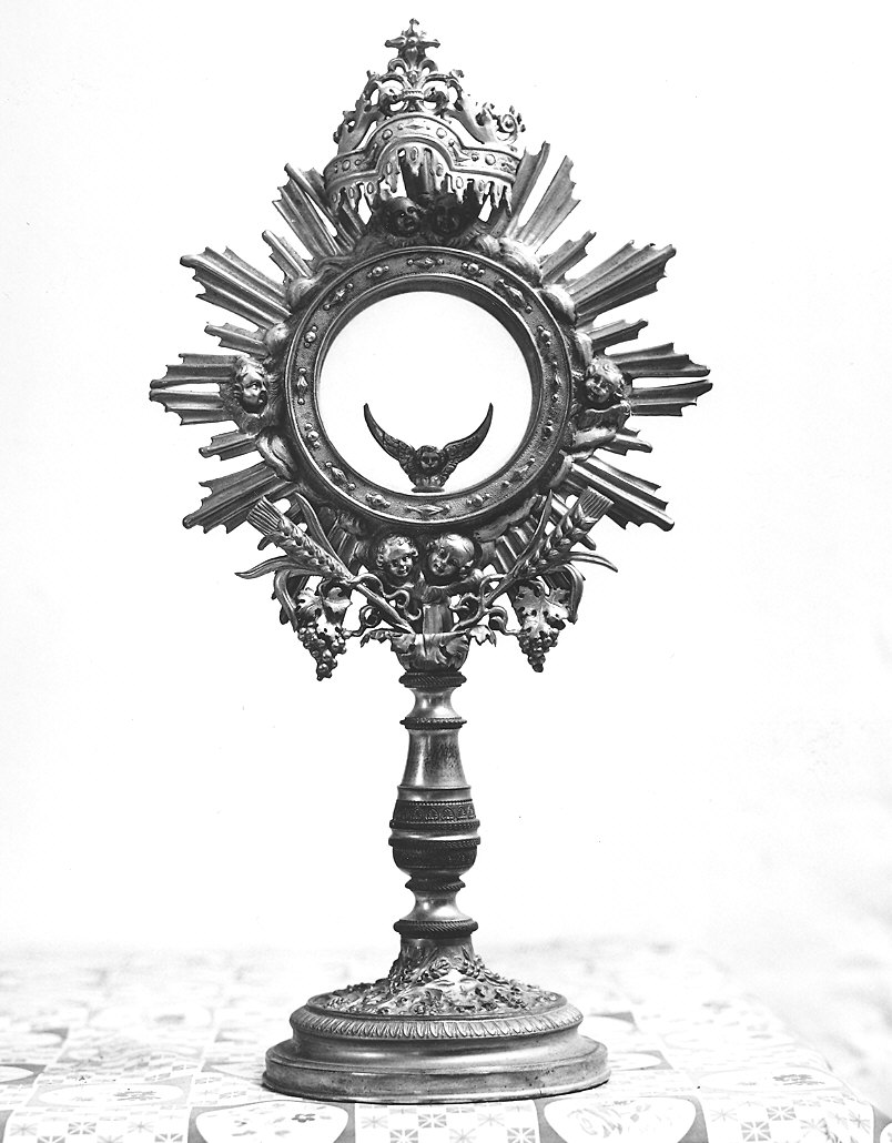 ostensorio - a raggiera - produzione emiliana (seconda metà sec. XIX)
