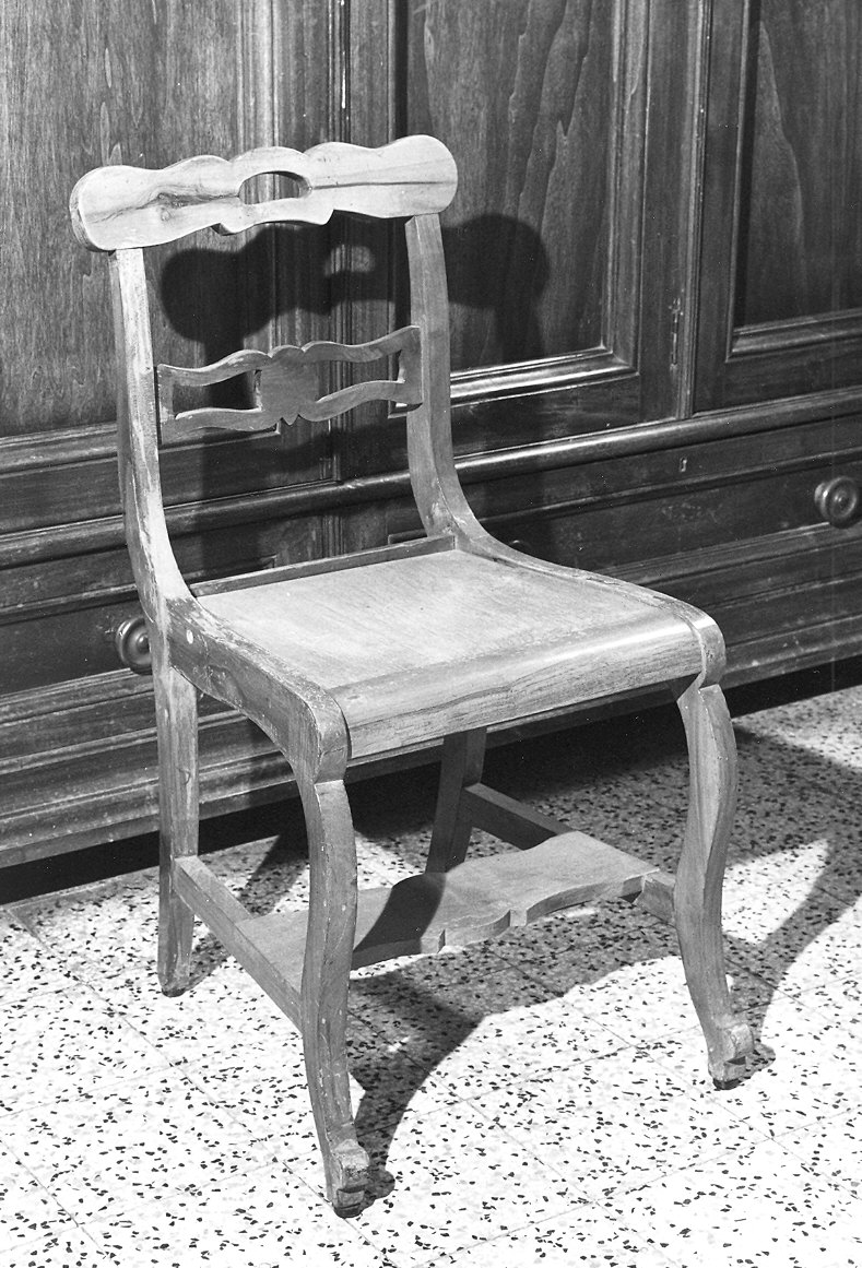 sedia con inginocchiatoio - ambito piacentino (primo quarto sec. XX)