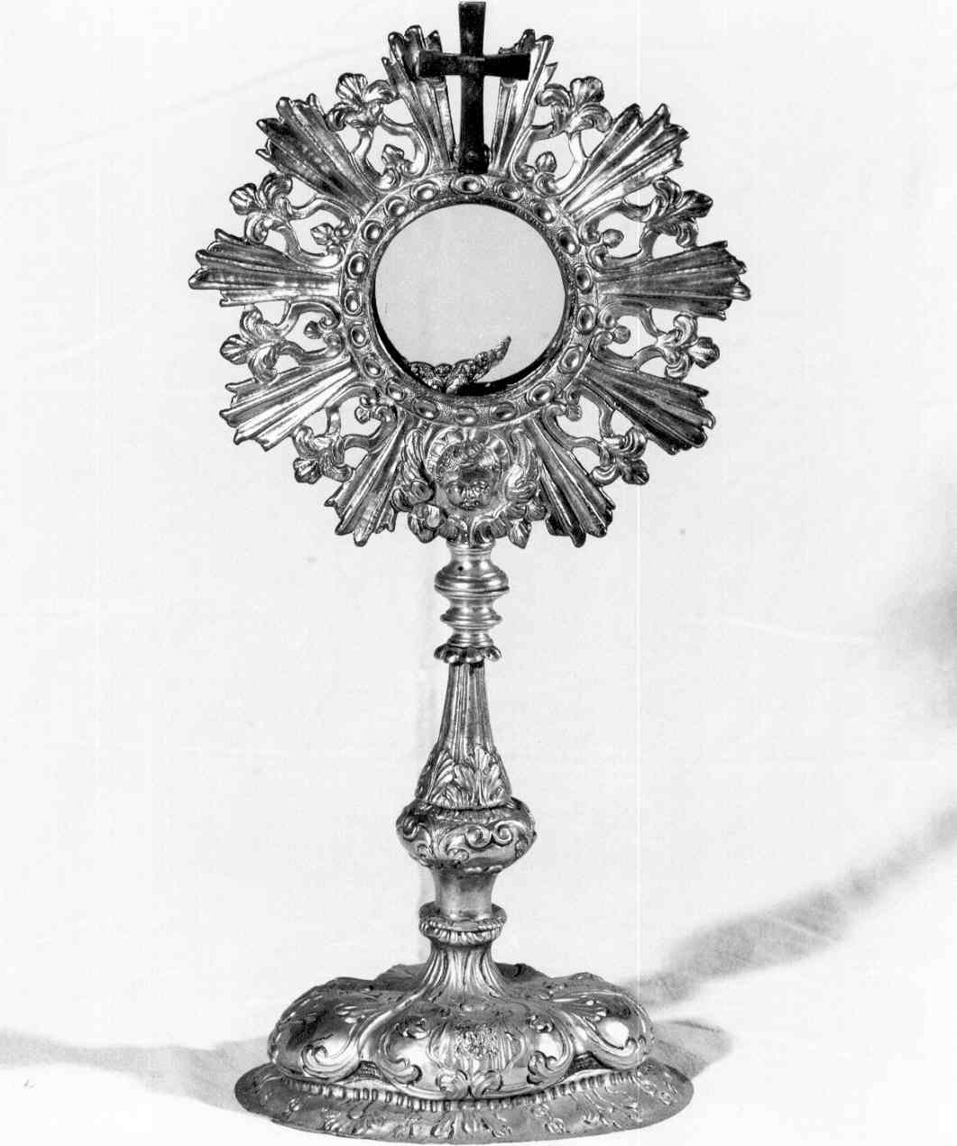 ostensorio - a raggiera - produzione Italia settentrionale (sec. XX)