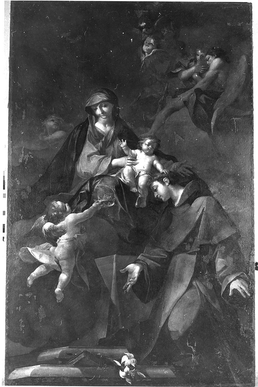 Madonna con Bambino e Sant'Antonio (dipinto) di Galeotti Sebastiano (primo quarto sec. XVIII)