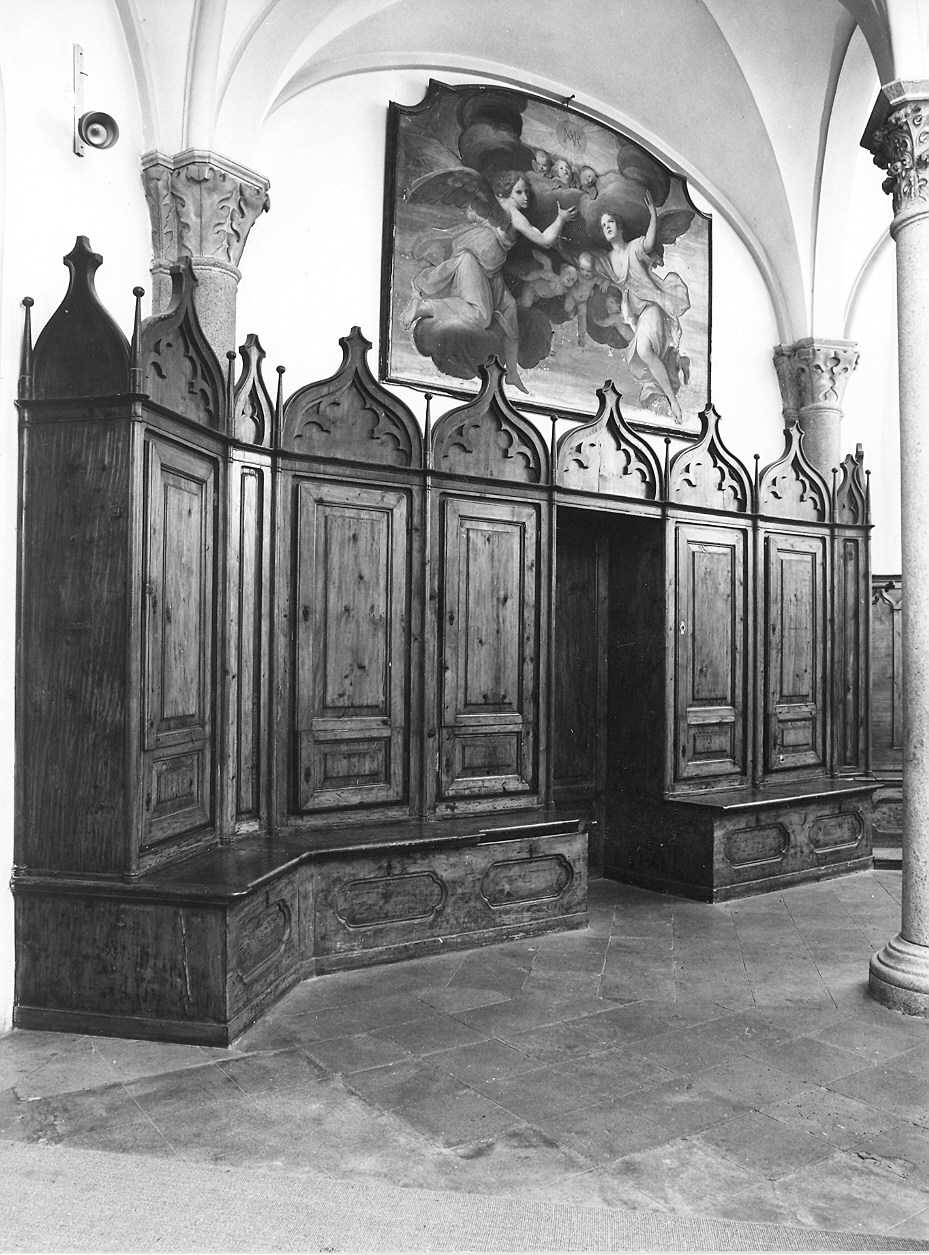 stalli del coro, insieme - ambito piacentino (sec. XIX)