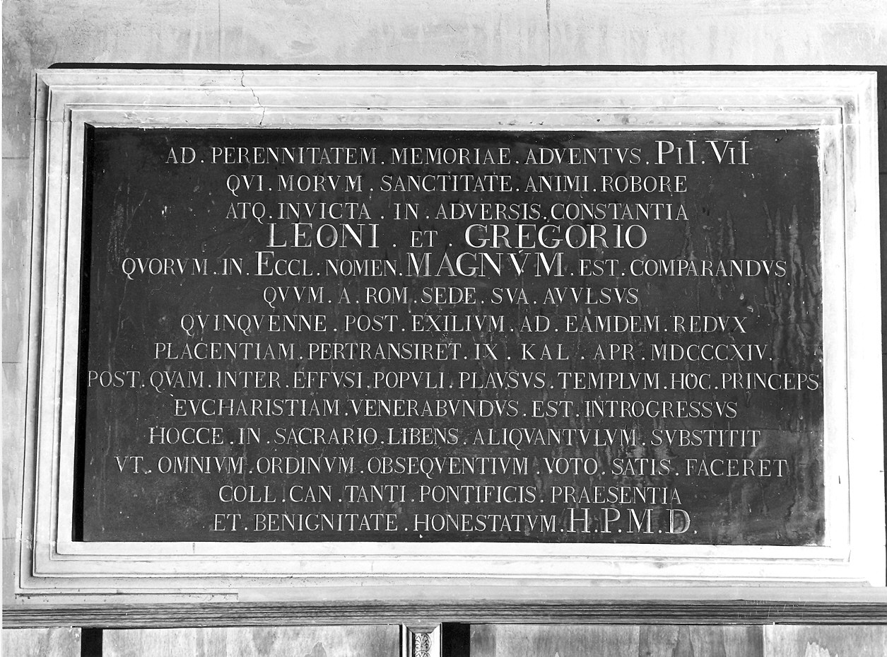 lapide commemorativa - ambito piacentino (prima metà sec. XX)