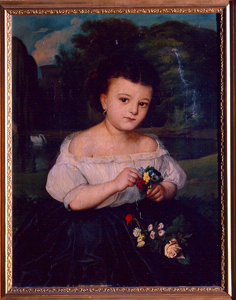 Ritratto di bambina (dipinto) di Scherer Giorgio (ultimo quarto sec. XIX)