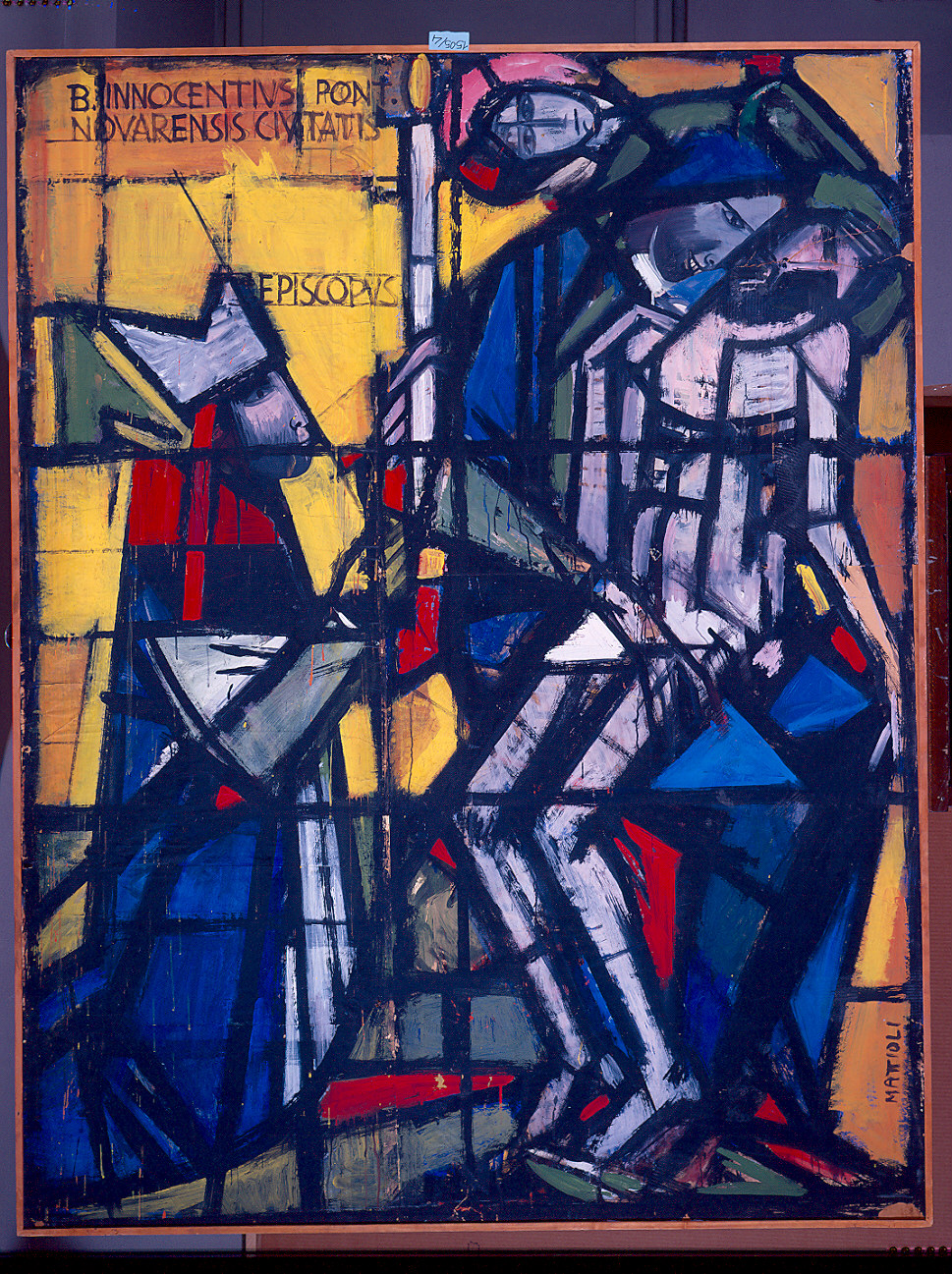 La pietà e il papa Innocenzo vescovo di Novara (dipinto) di Mattioli Carlo (sec. XX)