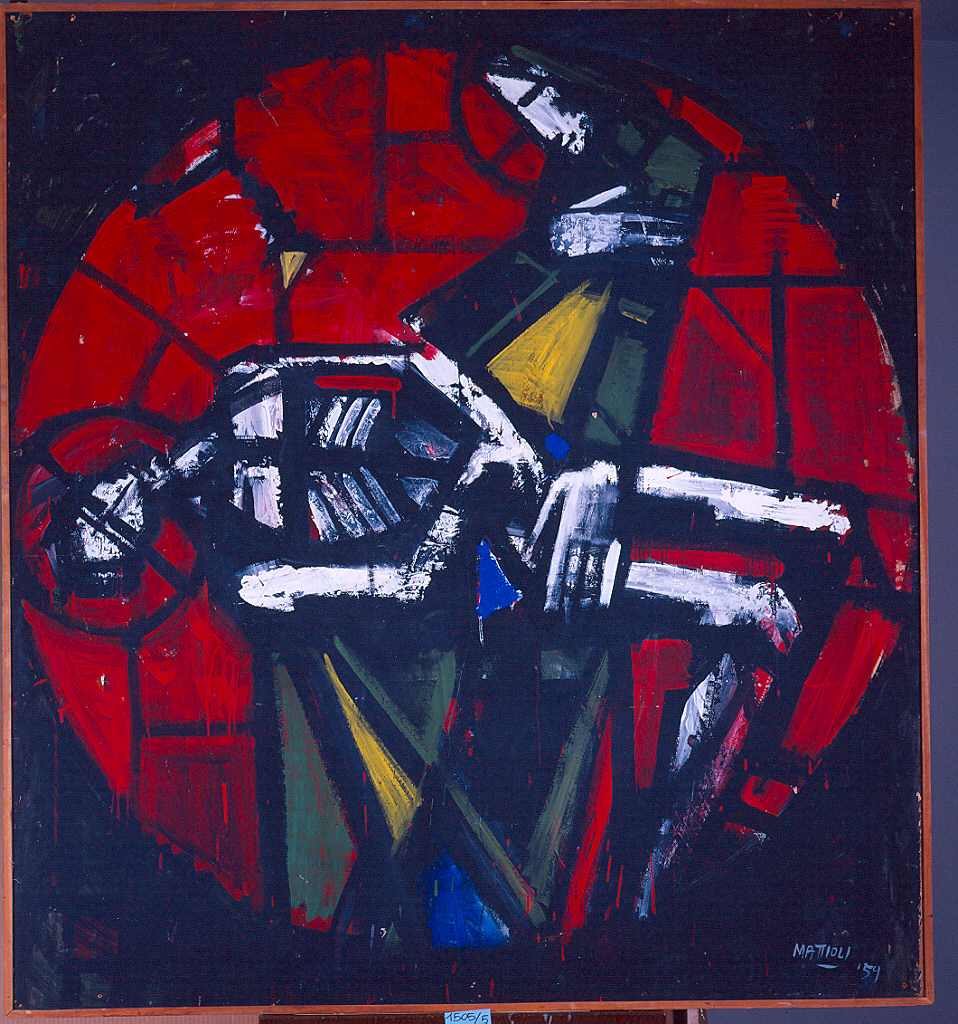 Pietà (dipinto) di Mattioli Carlo (sec. XX)