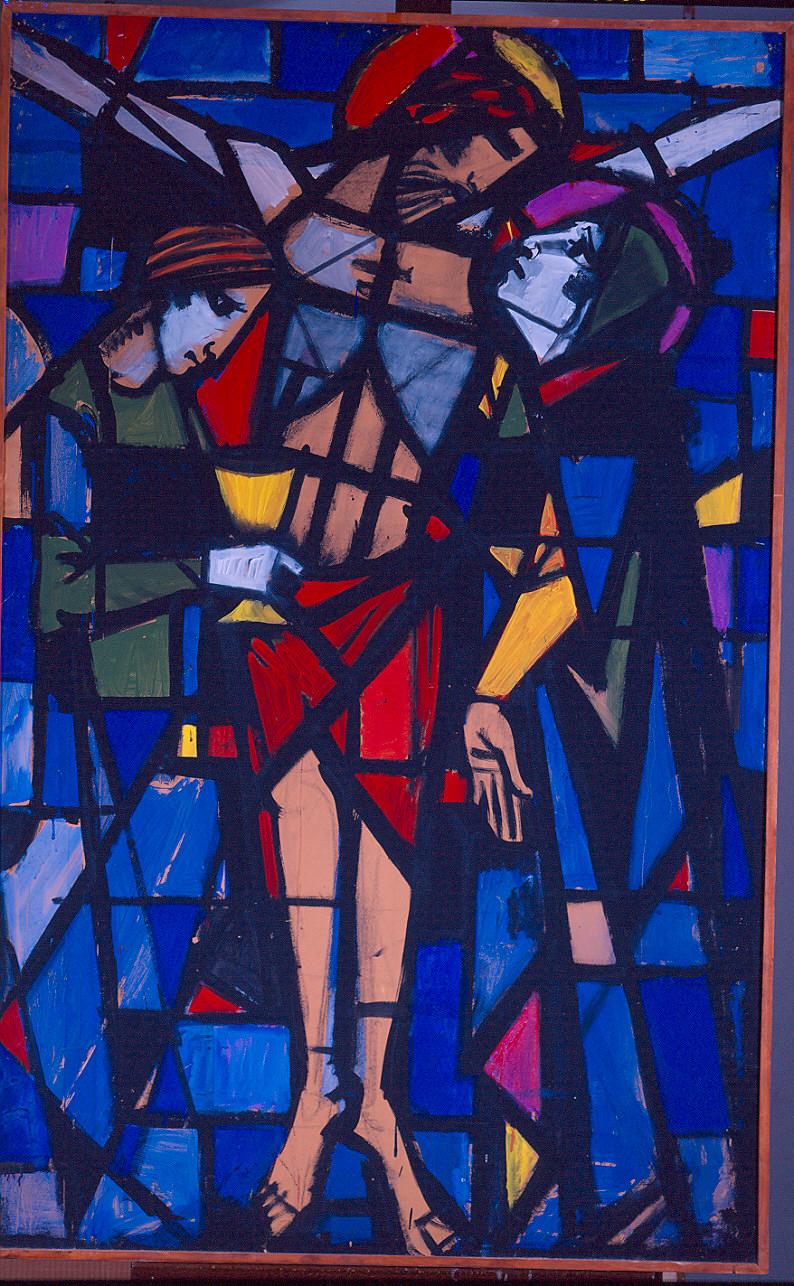 Crocifissione (dipinto) di Mattioli Carlo (sec. XX)