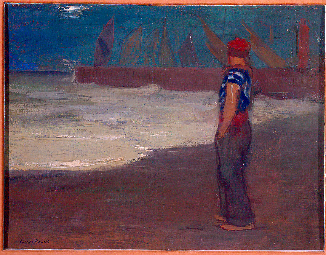 Marinaio (dipinto) di Barilli Latino (sec. XX)