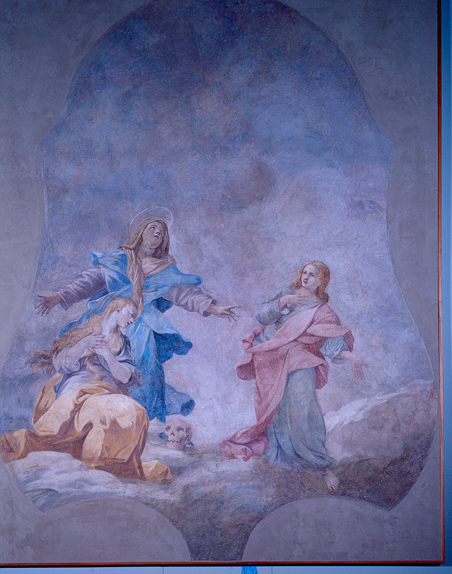 Madonna con le sante Maria Maddalena e Maria di Betania (dipinto, elemento d'insieme) di Galeotti Sebastiano (sec. XVIII)