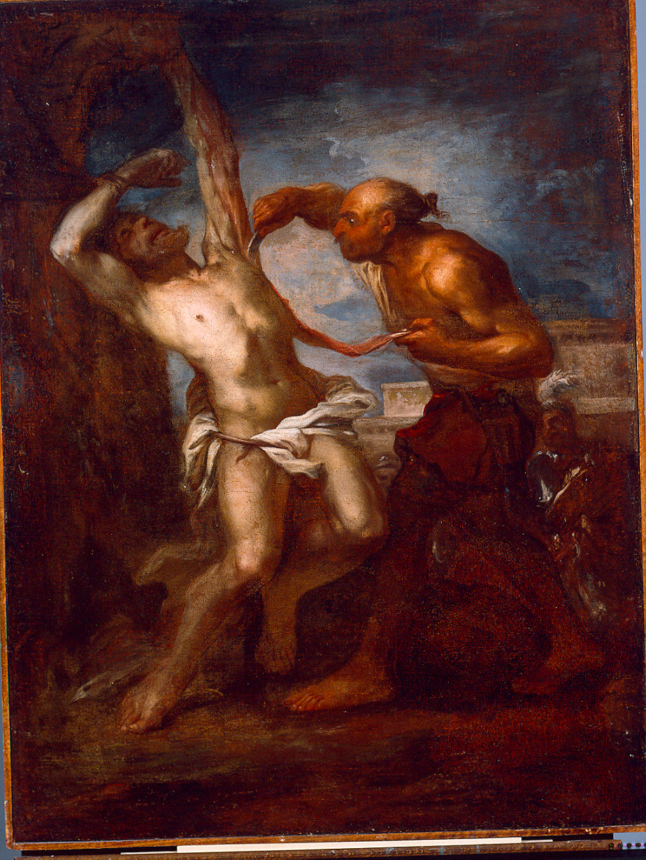martirio di San Bartolomeo (dipinto) di Canti Giovanni (attribuito) (fine sec. XVII)