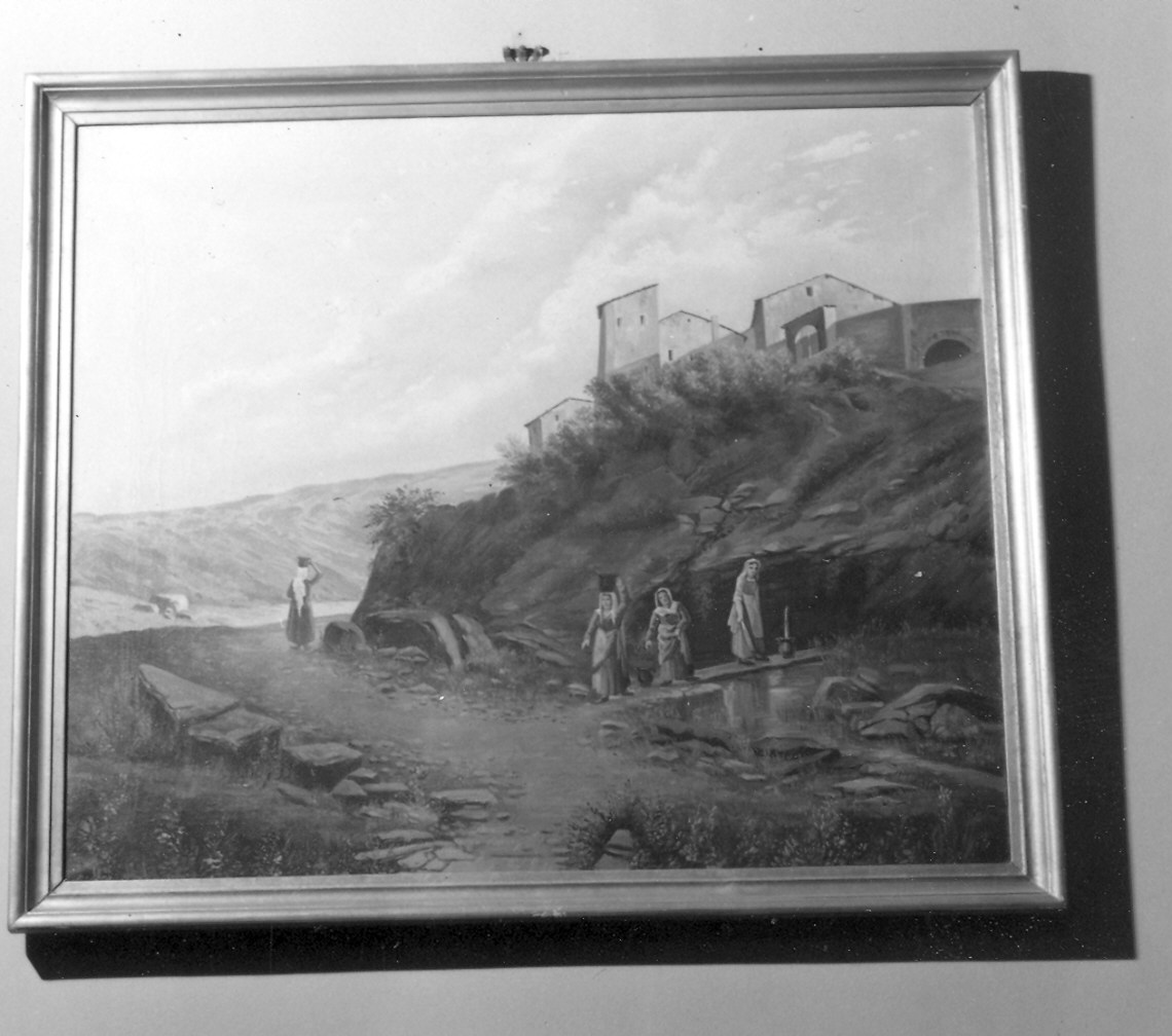 Portatrici d'acqua (dipinto) di Fanti Erminio (attribuito) (sec. XIX)