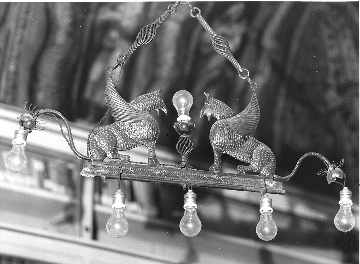 lampadario - ambito italiano (fine/inizio secc. XIX/ XX)